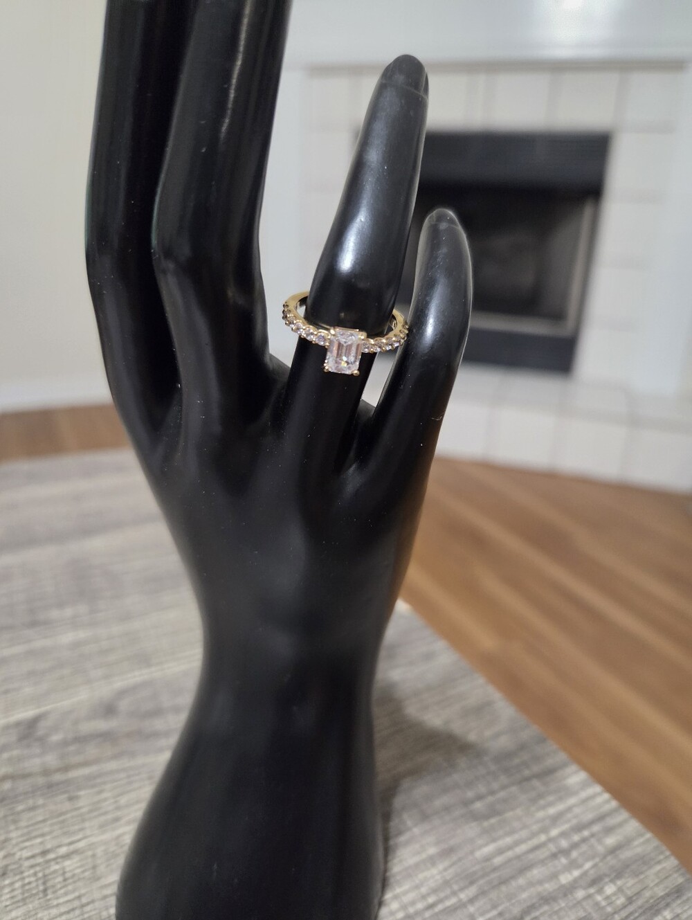Authentic Pandora Rectangular Sparkling Halo Ring